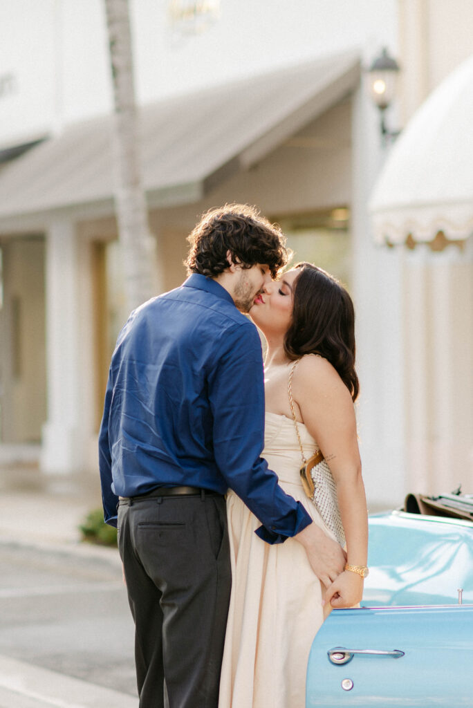 Engagement session, engagement pictures on Worth Avenue in Palm Beach Florida