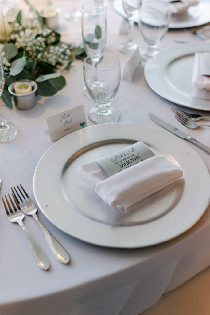 detail shot of the dinnerware