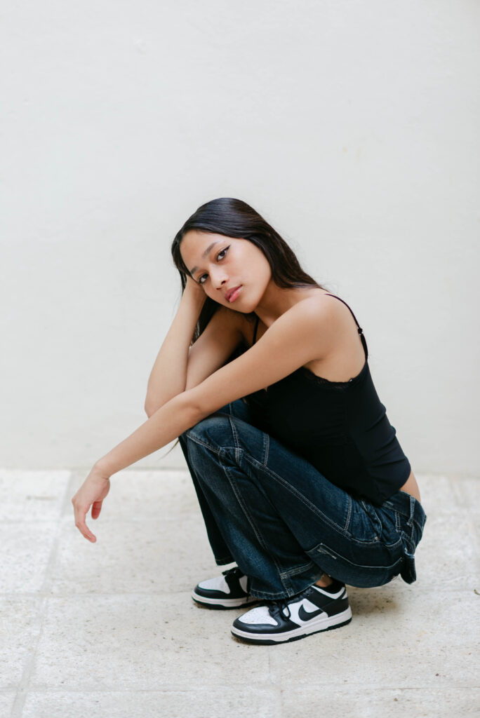 South Florida branding headshot of model with confident expression